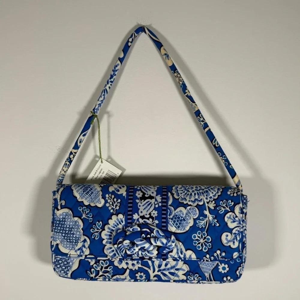 New w/ Tag - Vera Bradley Knot Just a Clutch Purse Blue Lagoon